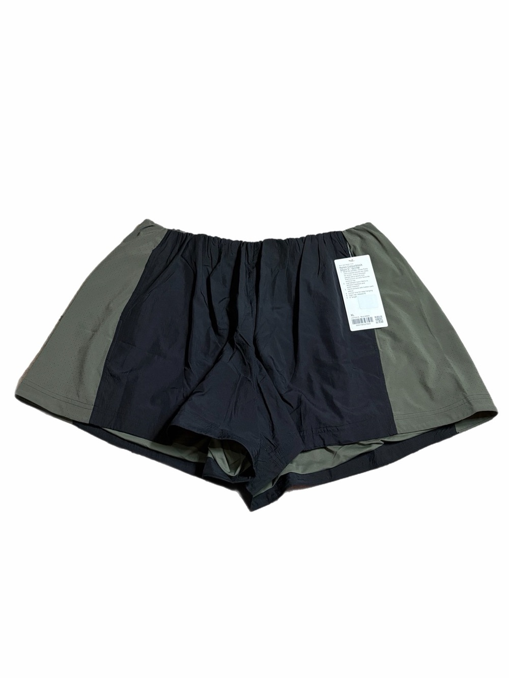NWT Lululemon Nylon High-Rise Short *5” *Retro Remix (Black/Army Green) Size XL